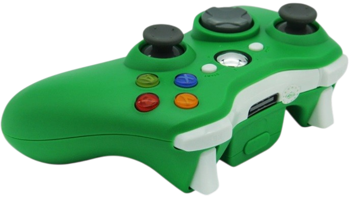 zelený ovladač pro xbox 360 