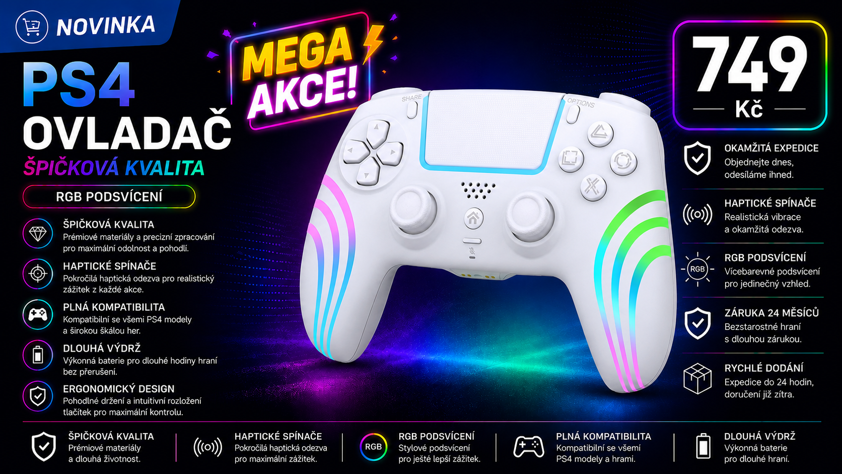 ps4 ovladače v parádní slevě
