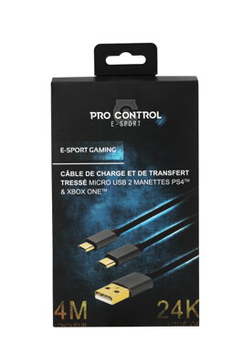 Opletený nabíjecí kabel pro PS4/XBOX ONE