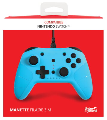 Ovladač Nintendo Switch kabelový modrý V2