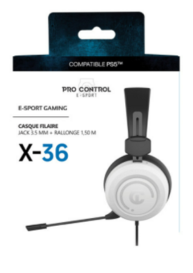 PS5 Drátová sluchátka X-36 JACK 3,5 mm