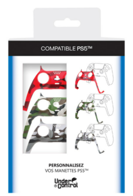 PS5 sada tří barevných krytů s kamufláží