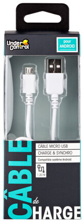 Nabíjecí Micro USB kabel Android bílý