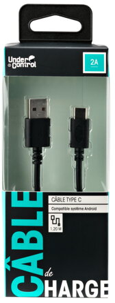 Nabíjecí USB kabel Type C 2A černý