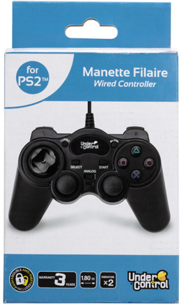 Ovladač PS2 kabelový černý 2M 
