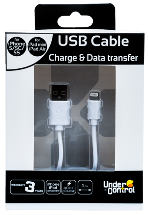 USB kabel iPhone 5 bílý