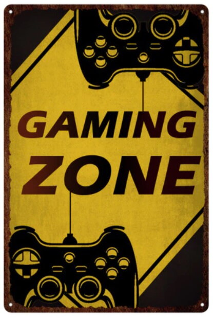 Plechová cedule Gaming Zone 20x30cm Plechová cedule Gaming Zone 20x30cm
