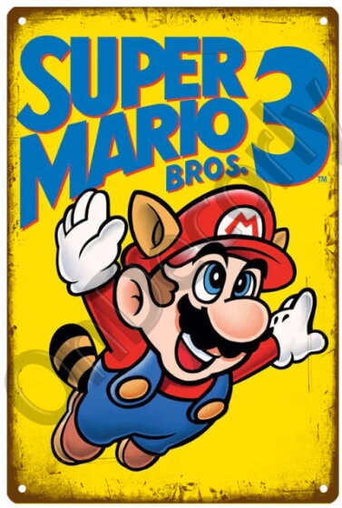 Plechová cedule Super Mario Bros 3 20x30 cm Plechová cedule Super Mario Bros 3 20x30 cm
