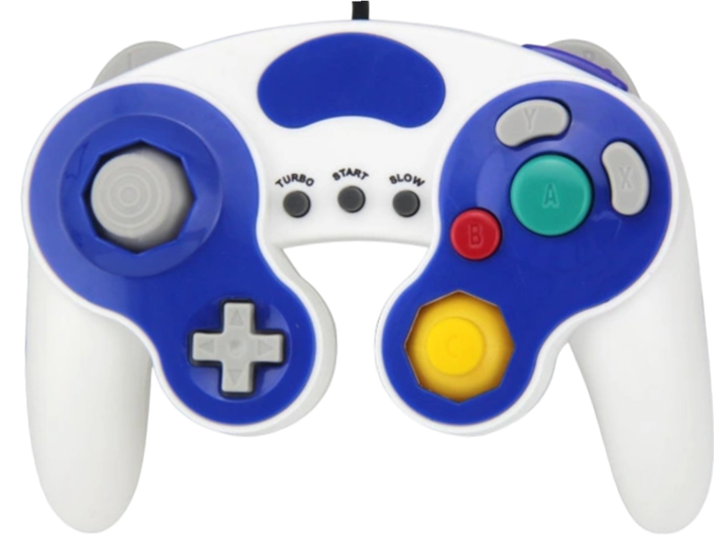Gamecube ovladač modro-bílý