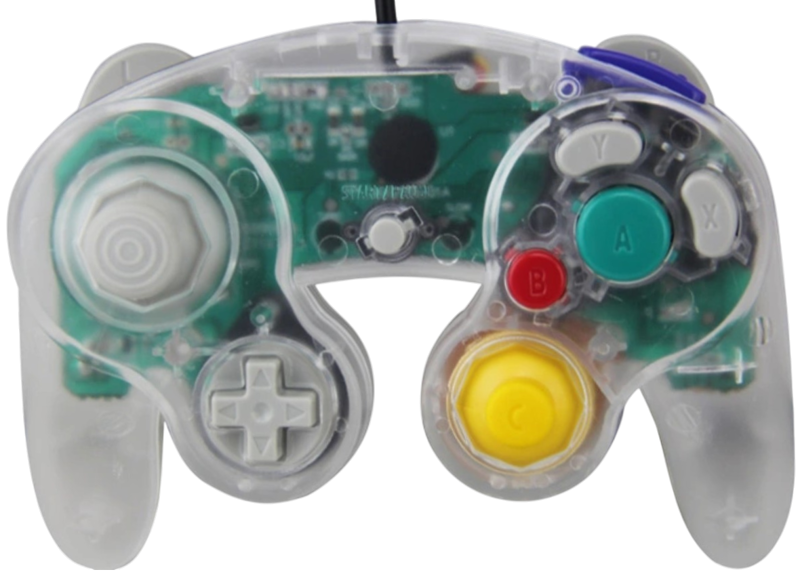  Gamecube ovladač čirý transparentní