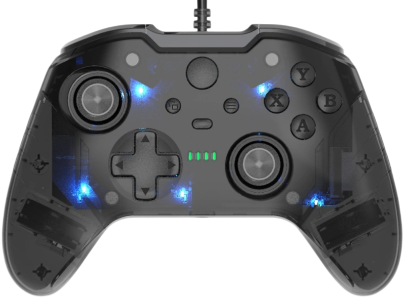 Kabelový ovladač Crystal černý pro xbox Series X/S