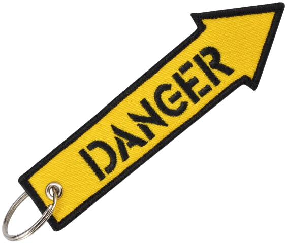 Klíčenka látková Danger
