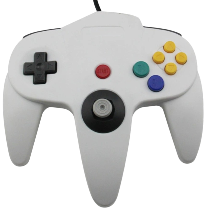 N64 bílý ovladač
