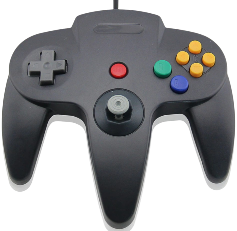 N64 černý ovladač