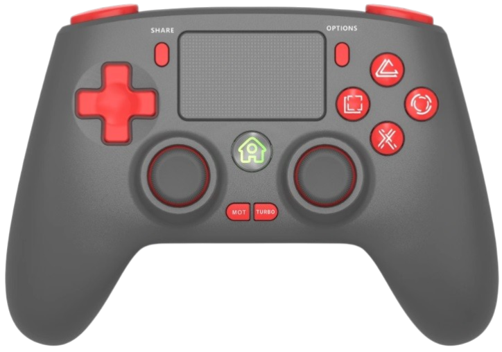 PS4 bezdrátový ovladač černo-červený