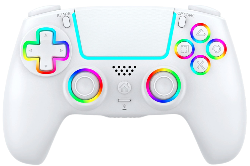 PS4 bezdrátový ovladač Elite bílý s RGB podsvícením
