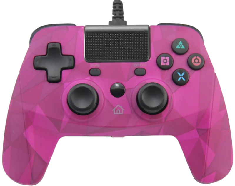 PS4 kabelový ovladač růžový