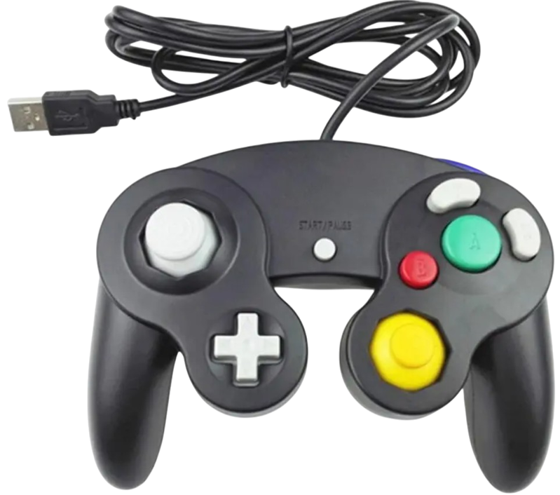 USB Gamecube kabelový ovladač pro PC - černý