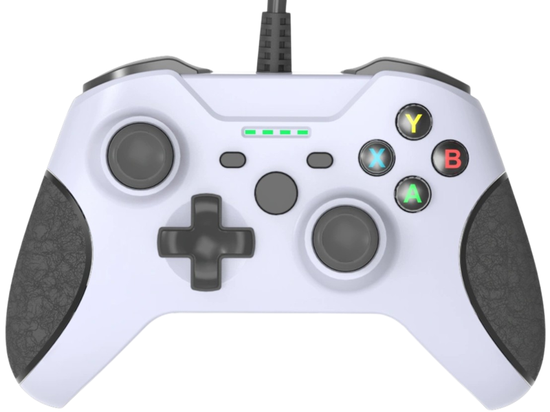 USB kabelový ovladač pro PC bílý XBOX design