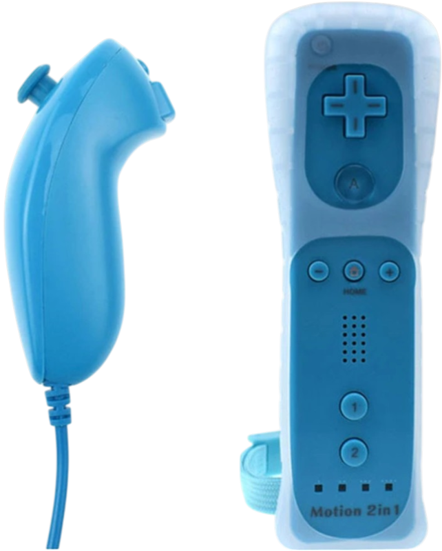 Wii Remote Controller + Nunchuck světle modrý