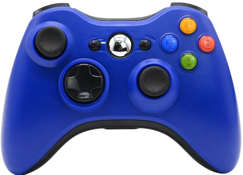 Xbox 360 bezdrátový ovladač modro-černý