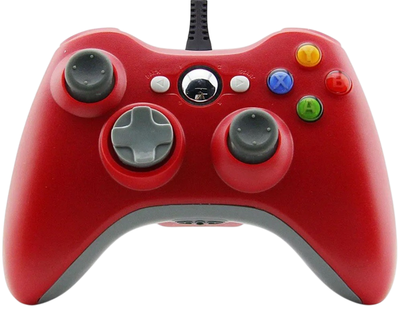Xbox 360 kabelový ovladač červený