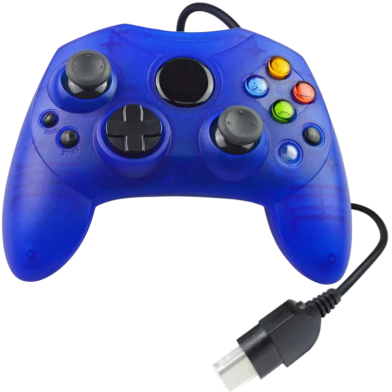 XBOX Original ovladač modrý transparent