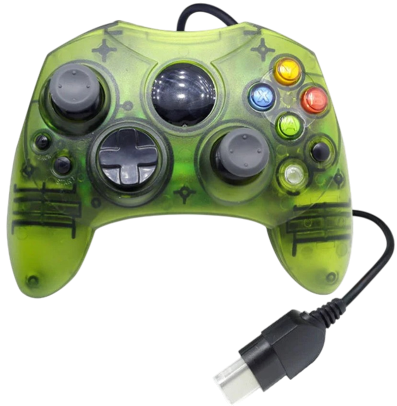 XBOX Original ovladač zelený transparent