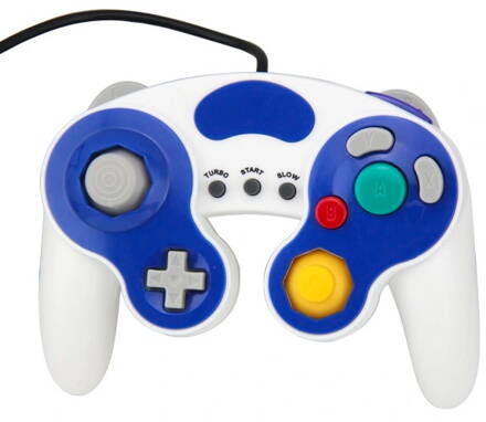 Gamecube ovladač modro-bílý