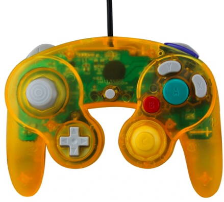 Gamecube ovladač oranžový transparentní