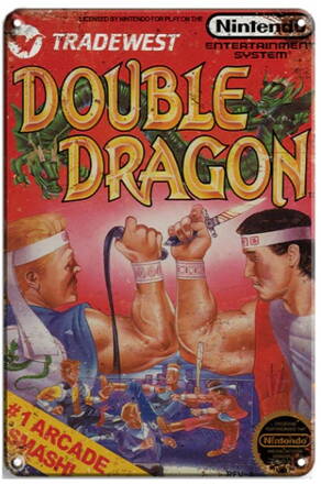 Plechová cedule Double Dragon 20x30 cm