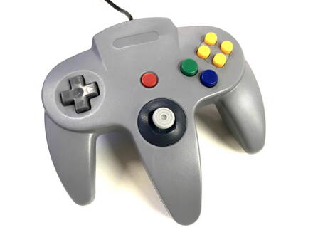 USB N64 Design PC ovladač - šedý