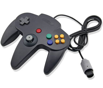 N64 černý ovladač