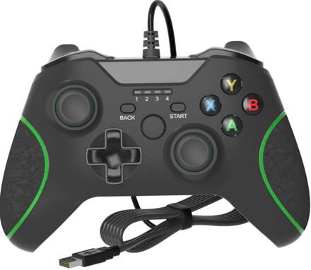 USB kabelový ovladač pro PC černý XBOX design