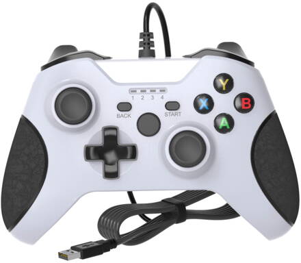 USB kabelový ovladač pro PC bílý XBOX design