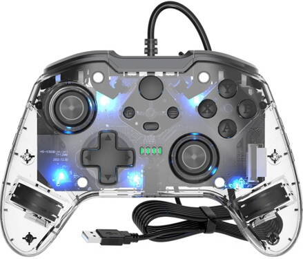 Kabelový ovladač Crystal čirý pro xbox Series X/S