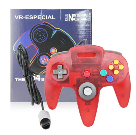 N64 červený transparentní