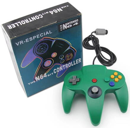N64 zelený ovladač