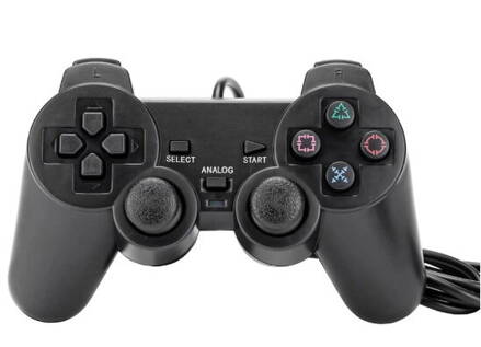 Ovladač PS2 kabelový černý