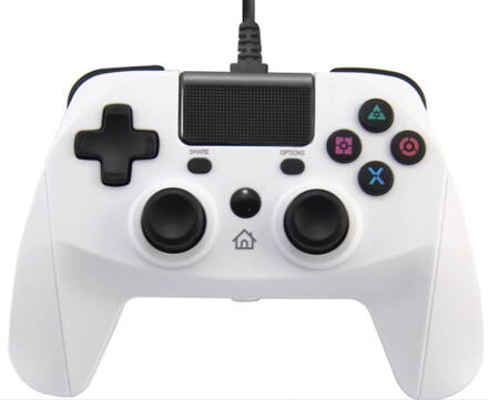 PS4 kabelový ovladač bílý