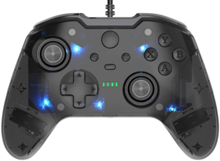 Kabelový ovladač Crystal černý pro xbox Series X/S