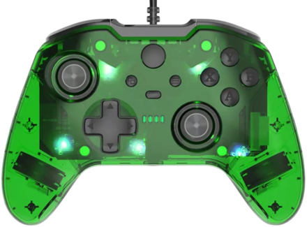 Kabelový ovladač Crystal zelený pro xbox Series X/S