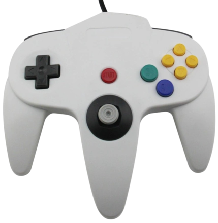 N64 bílý ovladač