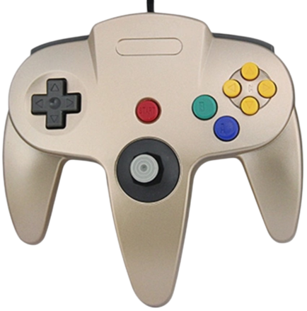 N64 zlatý ovladač