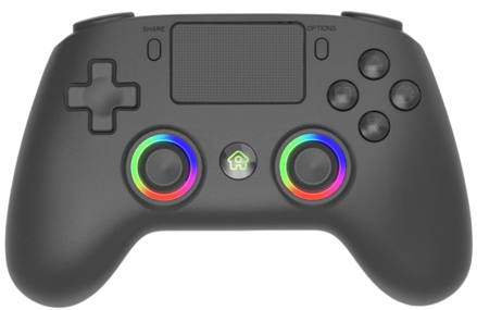 PS4 bezdrátový ovladač černý s RGB podsvícením V2