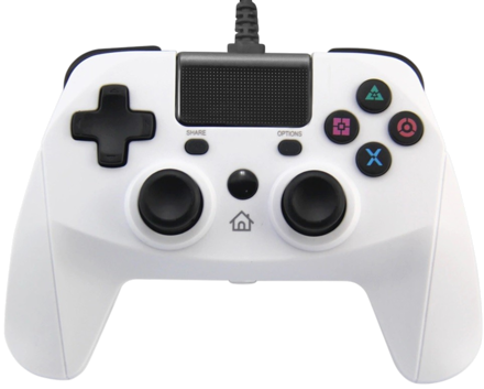 PS4 kabelový ovladač bílý