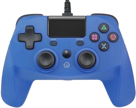PS4 kabelový ovladač modrý