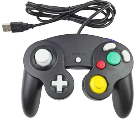 USB Gamecube kabelový ovladač pro PC - černý