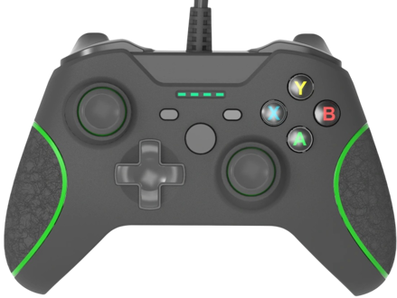 USB kabelový ovladač pro PC černý XBOX design