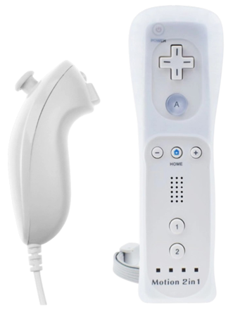 Wii Remote Controller + Nunchuck bílý